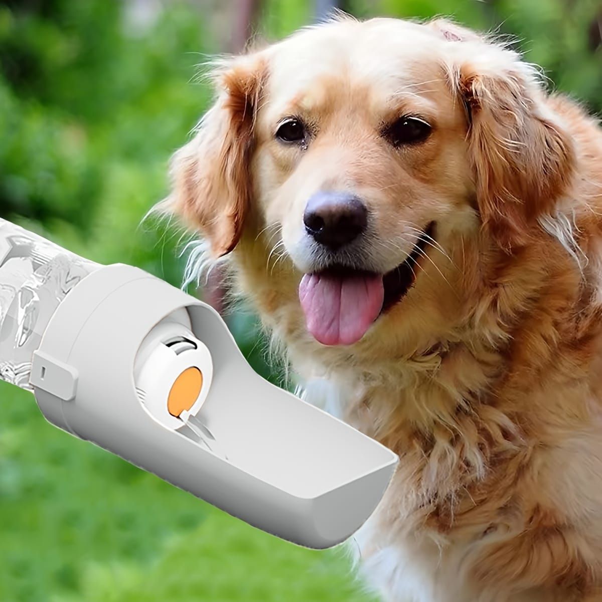 Portable Dog Water Bottle – Leak-Proof Pet Water Dispenser with Food Storage, Ideal for Outdoor Walks, Camping, and Travel (Grey)