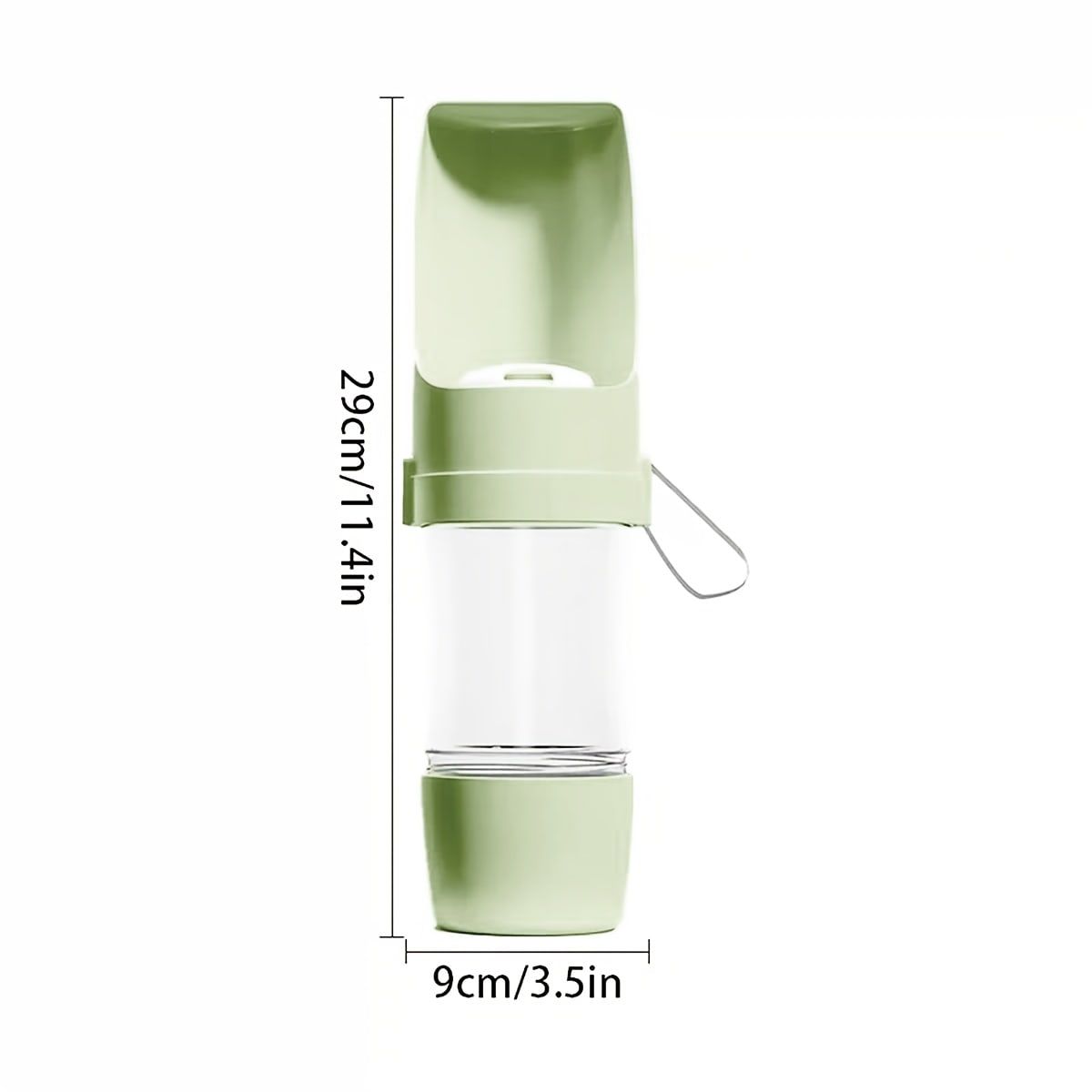 Portable Dog Water Bottle – Leak-Proof Pet Water Dispenser with Food Storage, Ideal for Outdoor Walks, Camping, and Travel (Yellow)
