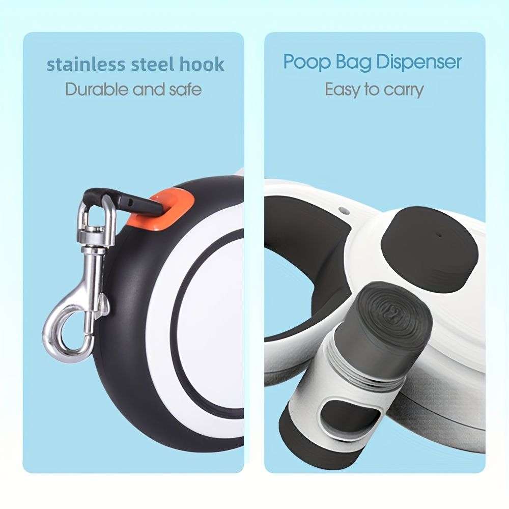 White retractable dog leash, strong dog leash, dog walking leash, small and medium dog leash, outdoor dog leash, Australia, durable dog leash, dog lead