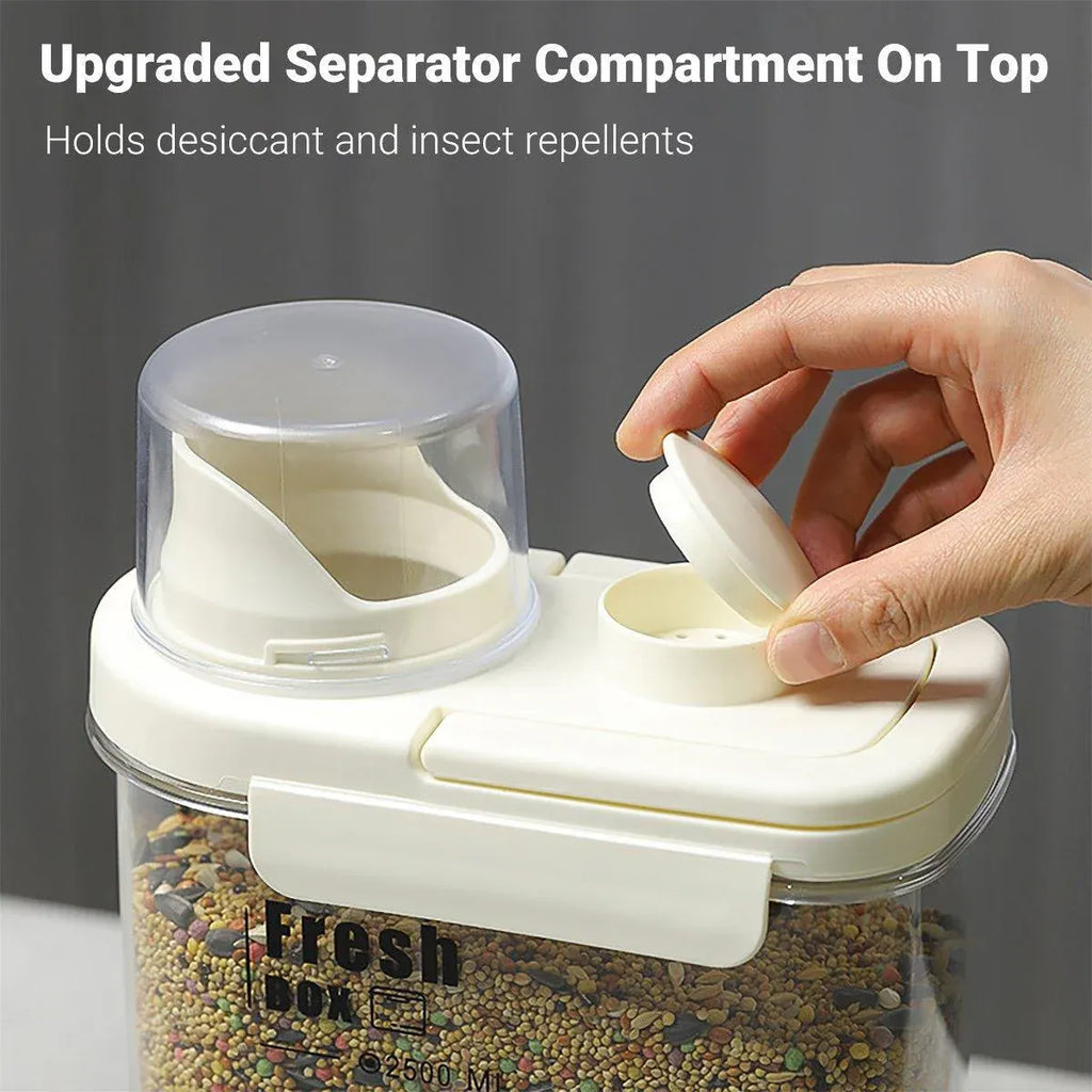 Sealed Moisture-Proof Pet Food Storage Bucket for Cat and Dog Treats Containers - L-2800ml