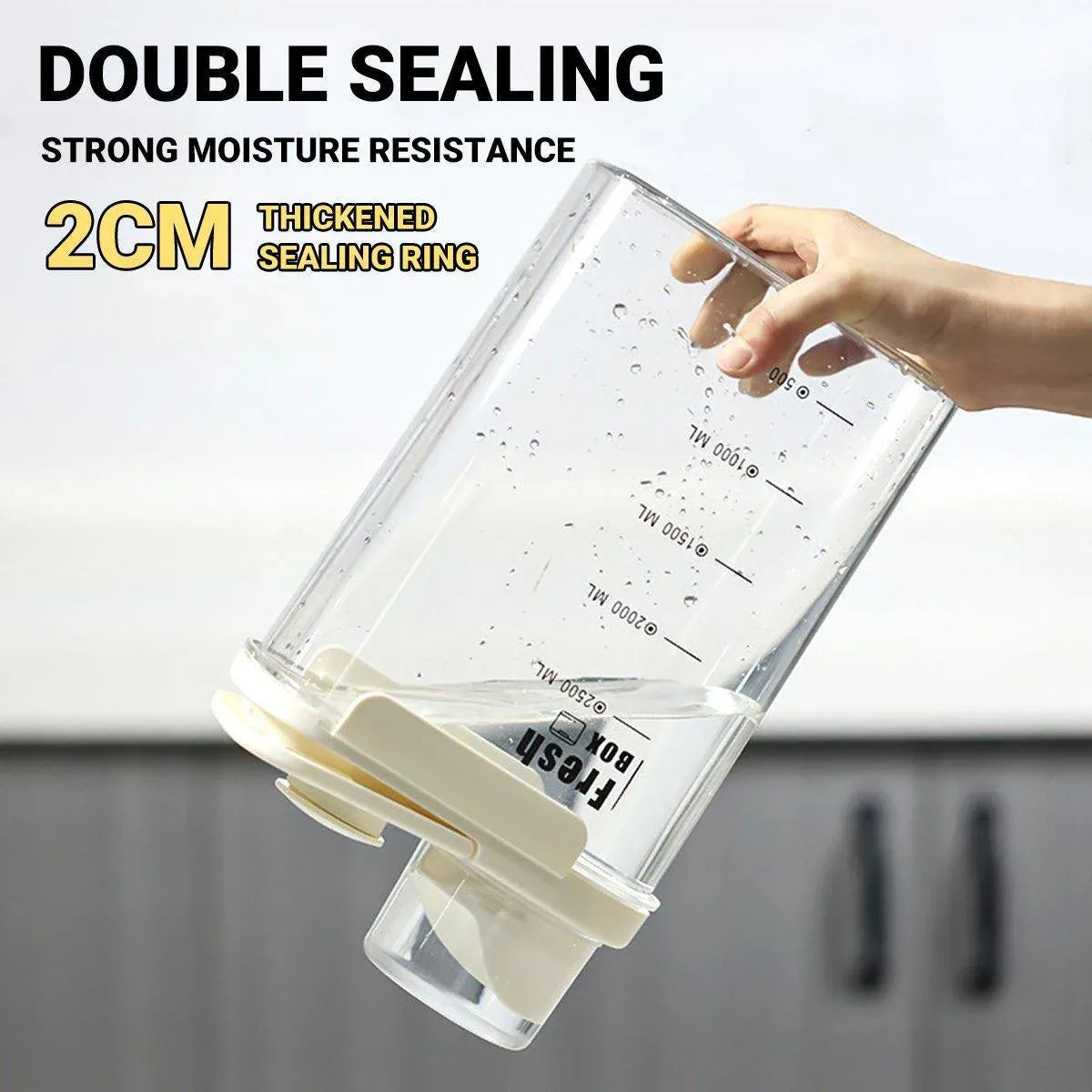Sealed Moisture-Proof Pet Food Storage Bucket for Cat and Dog Treats Containers - L-2800ml