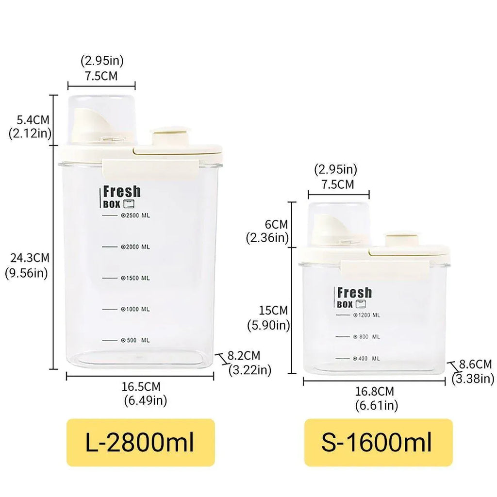 Sealed Moisture-Proof Pet Food Storage Bucket for Cat and Dog Treats Containers - S-1600ml
