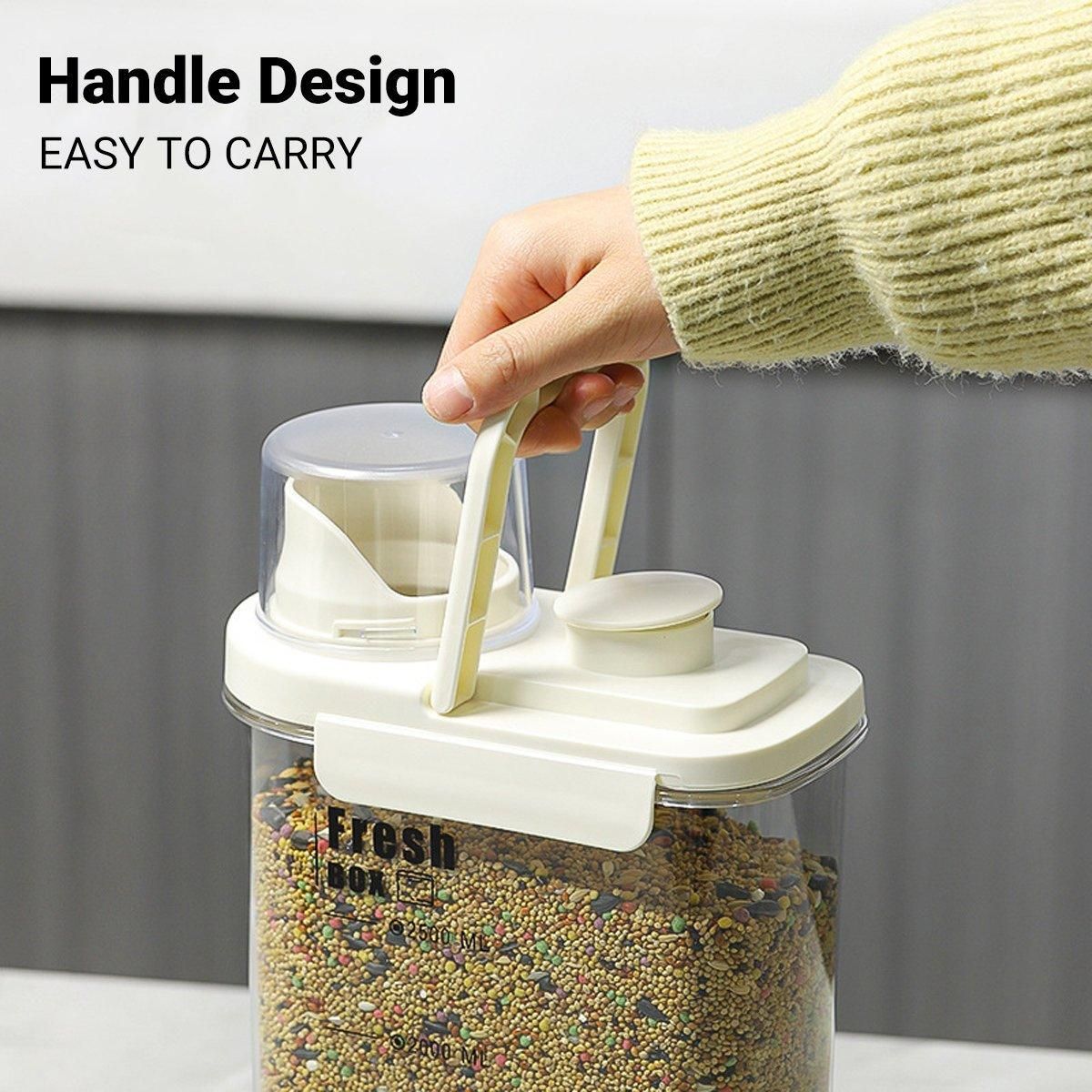 Sealed Moisture-Proof Pet Food Storage Bucket for Cat and Dog Treats Containers - S-1600ml