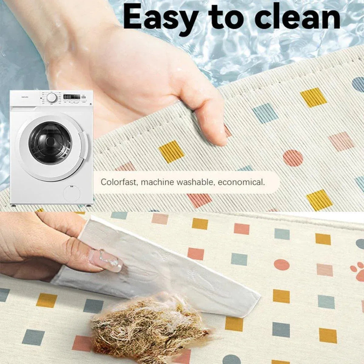 Pet Feeding Mat Dogs Cats Absorbent Non Slip Pet Placemat Waterproof Mat - Light Grey