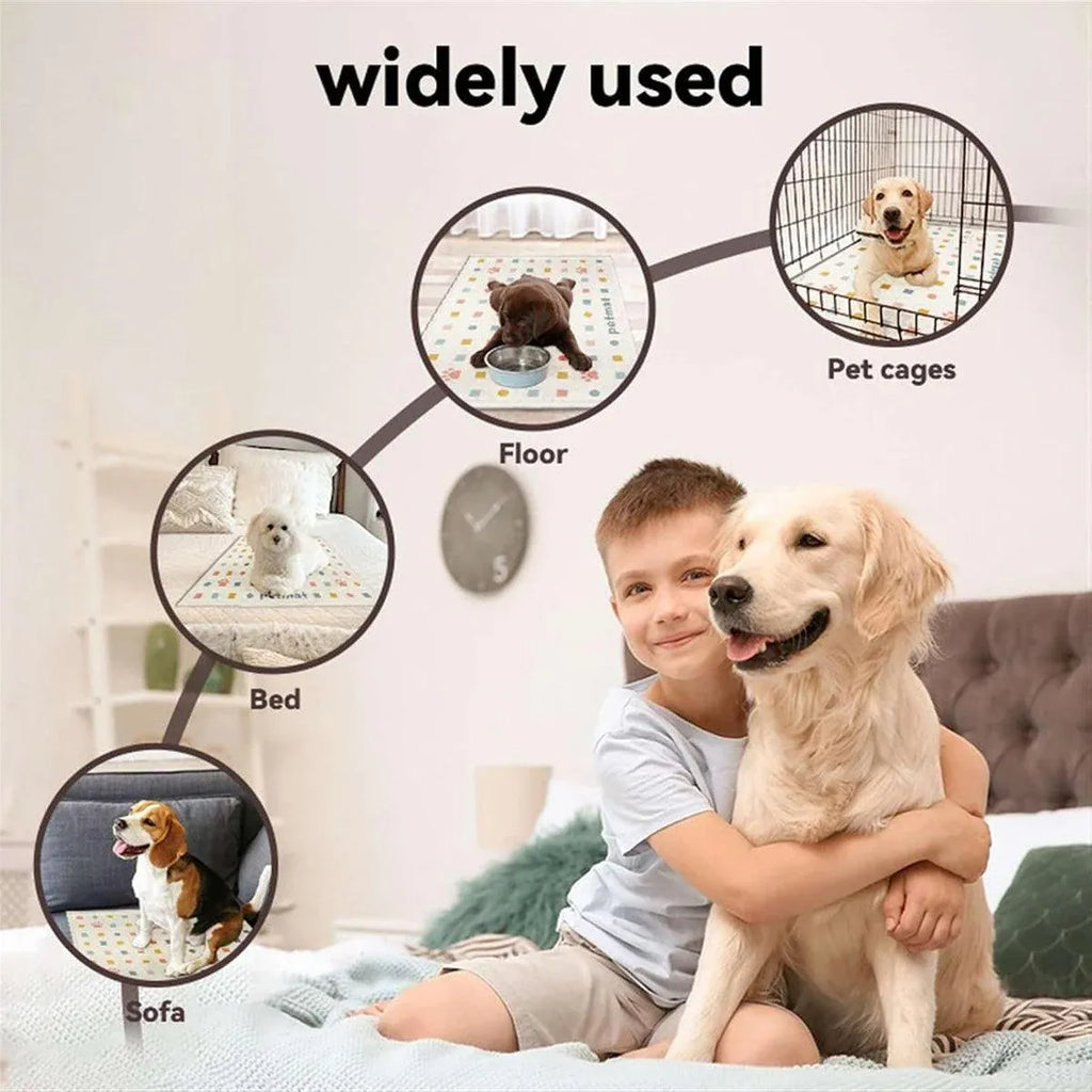 Pet Feeding Mat Dogs Cats Absorbent Non Slip Pet Placemat Waterproof Mat - Light Grey