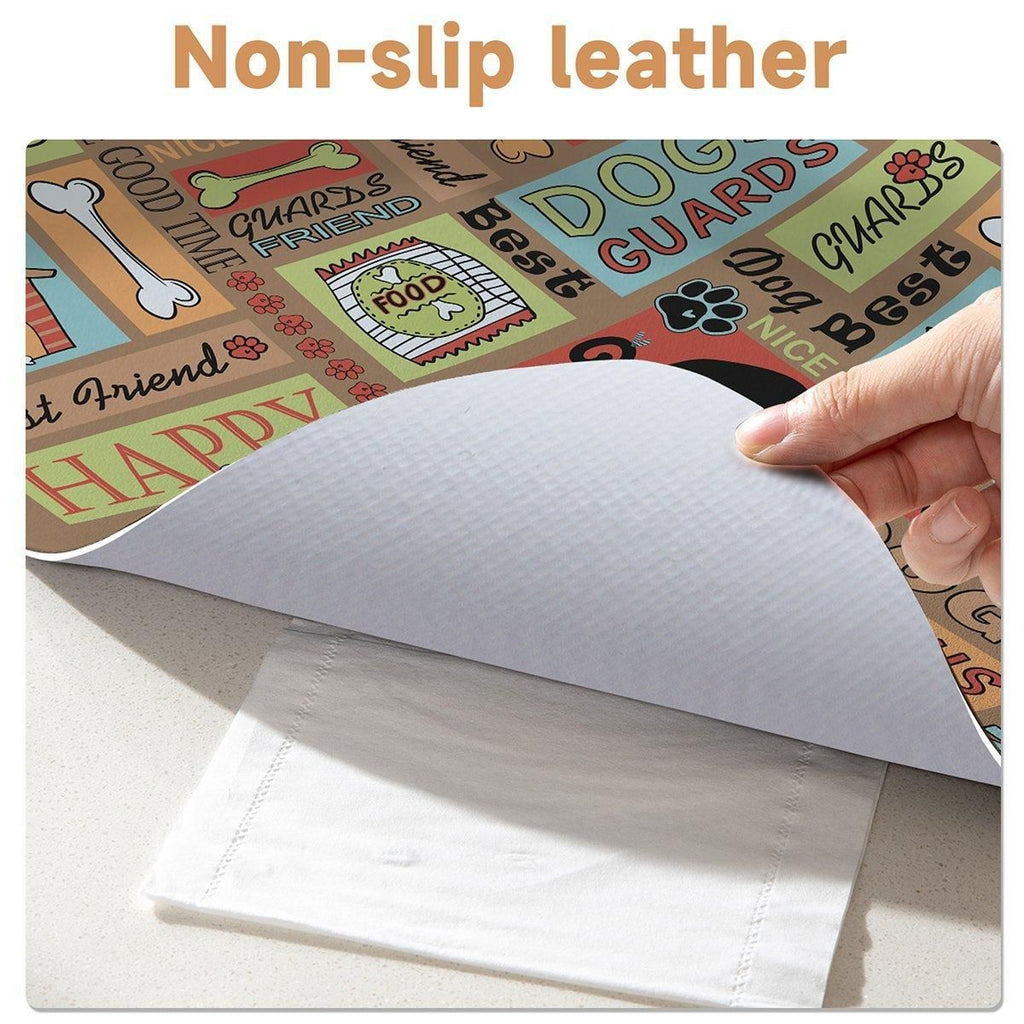 Waterproof Pet Floor Mat Carpet For Dog Cage Feeding Area Anti Slip Washable - Dog-White