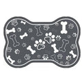 Pet Feeding Mat Non-slip Diatom Mud Absorbent Dirt-resistant Waterproof Placemat - Black-50x80cm
