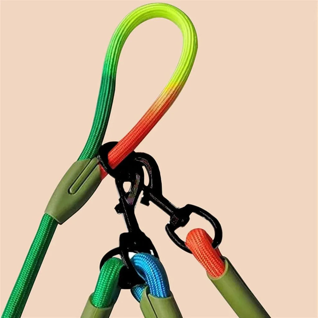 Adjustable Diagonal Dog Walking Leash Hands Free Crossbody Pet Lead Dogs - Blue