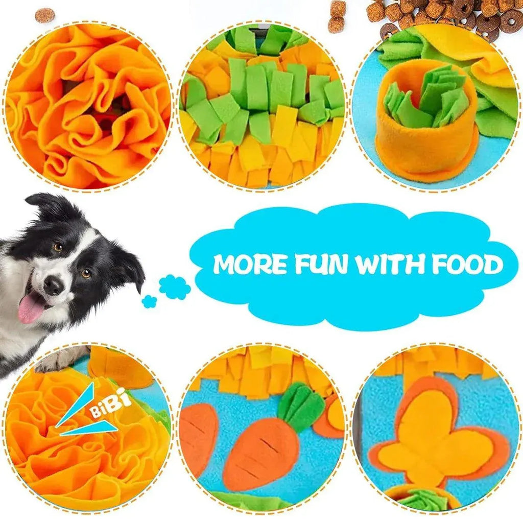 Interactive Pet Sniff Mat Dog Slow Feeder Toy Anti Choke Training Food Bowl Mat