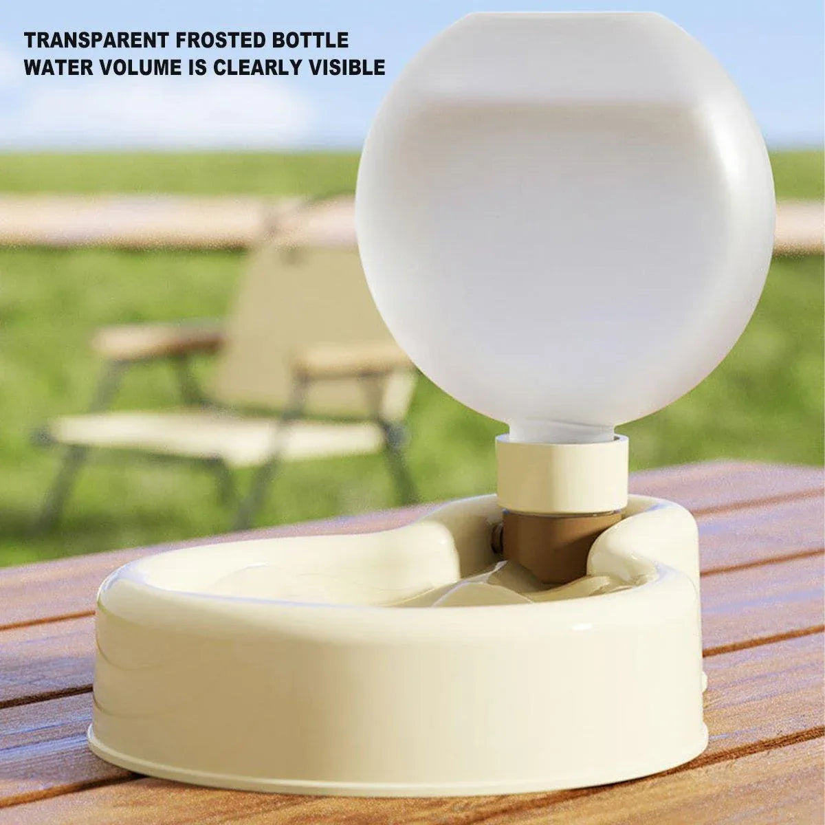 Portable Foldable Pet Water Cup Large Capacity Dog Bowl Puppy Travel Kettle - White