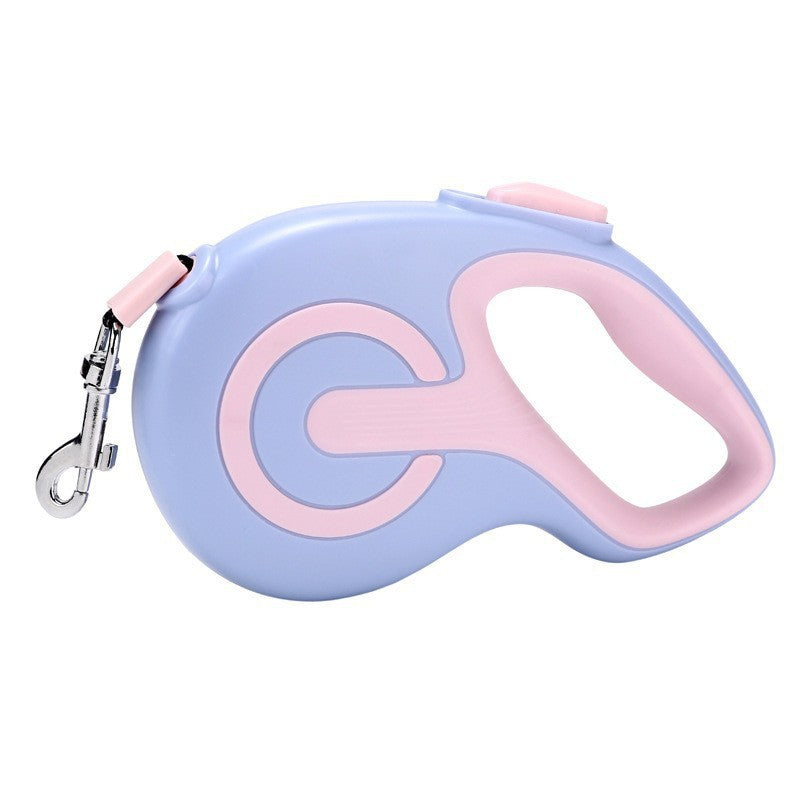 Light Purple Retractable Dog Leash for Small to Medium Dogs