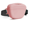 Pink Silicone Dog Training Treat Pouch - Magnetic Closure, Adjustable Waist Belt, Portable Pet Snack Bag for Walking and Obedience Training