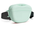 Green Silicone Dog Training Treat Pouch - Magnetic Closure, Adjustable Waist Belt, Portable Pet Snack Bag for Walking and Obedience Training