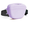 Purple Silicone Dog Training Treat Pouch - Magnetic Closure, Adjustable Waist Belt, Portable Pet Snack Bag for Walking and Obedience Training