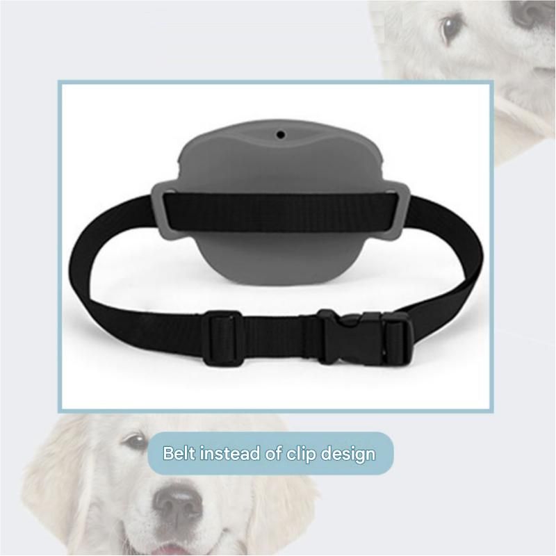 Grey Portable Silicone Pet Water Bottle and Treat Pouch Set - 550ml Foldable Leak-Proof Dog Travel Cup with Magnetic Waist Bag for Outdoor Training and Walking